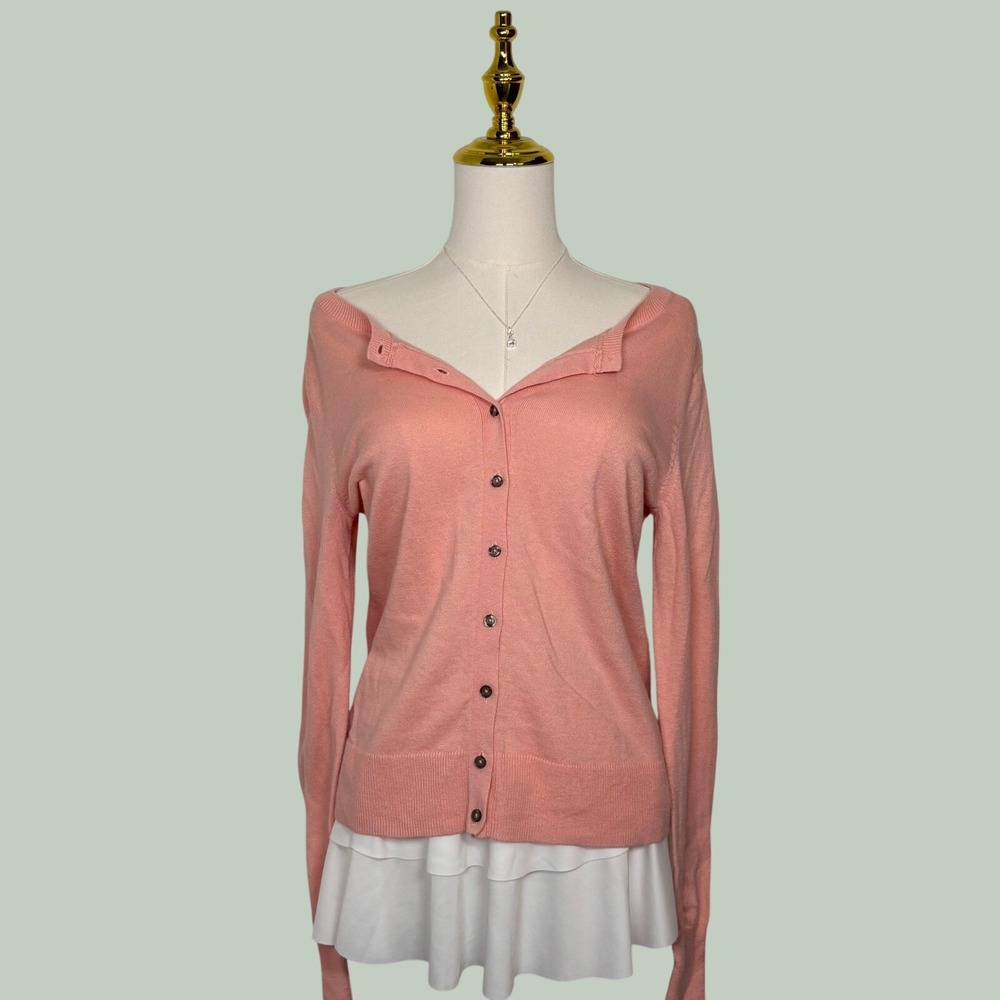 old‎ navy pink cardigan coquette softgirl cottagecore balletcore dainty preppy